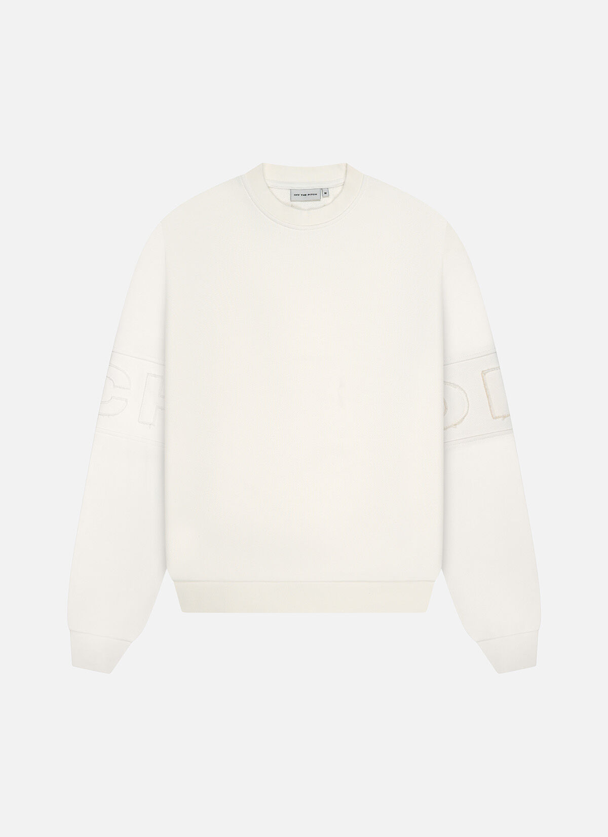 Logo Patch Crewneck, Off white, hi-res