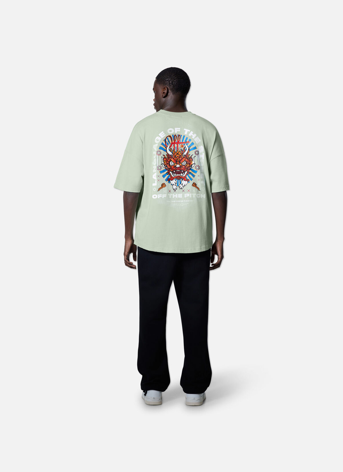Dragon Oversized Tee, Lime, hi-res