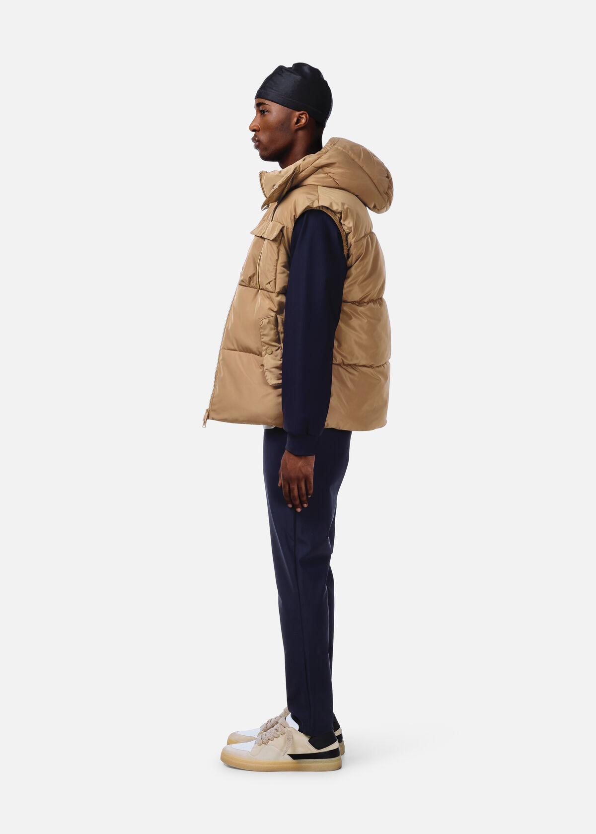 Padded Bodywarmer, Cream/Bronze, hi-res
