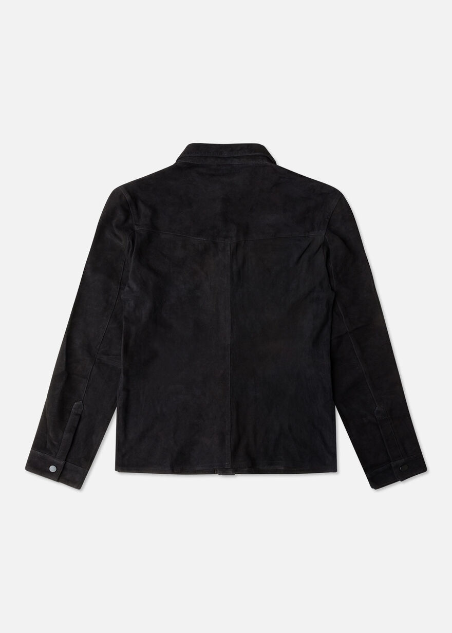 The Suede Overshirt, Black, hi-res