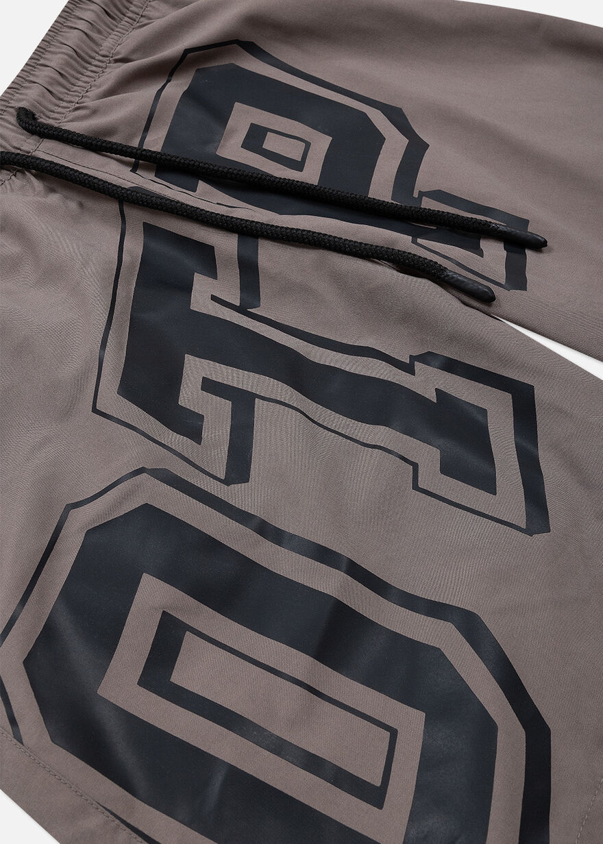 Swim Shorts - 100% Polyester, Brown, hi-res
