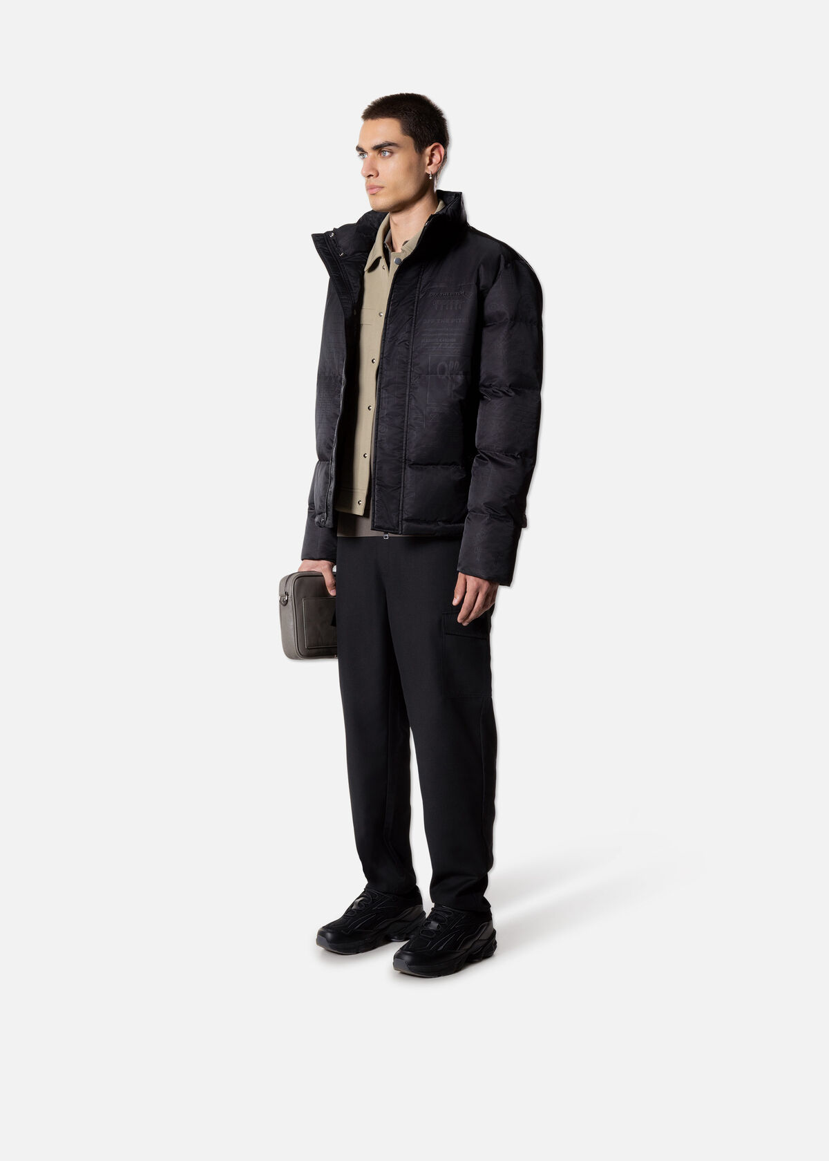 Printed Puffer, Black, hi-res