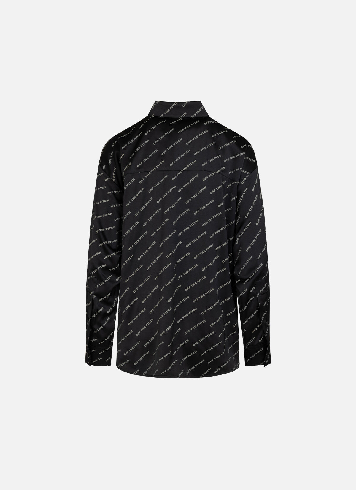 Satin Paige Shirt, Black, hi-res