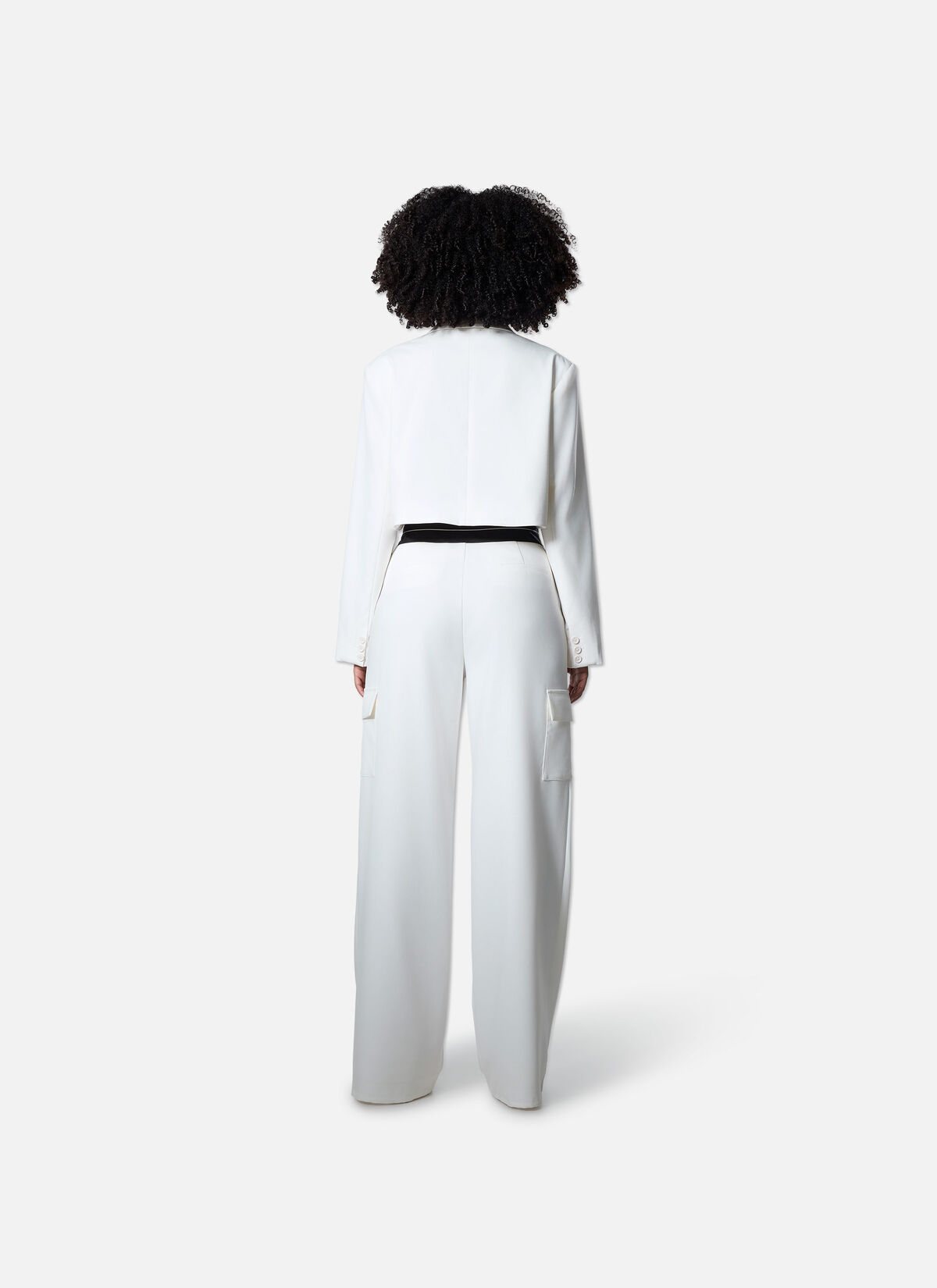 Lana Cropped Blazer, Off white, hi-res