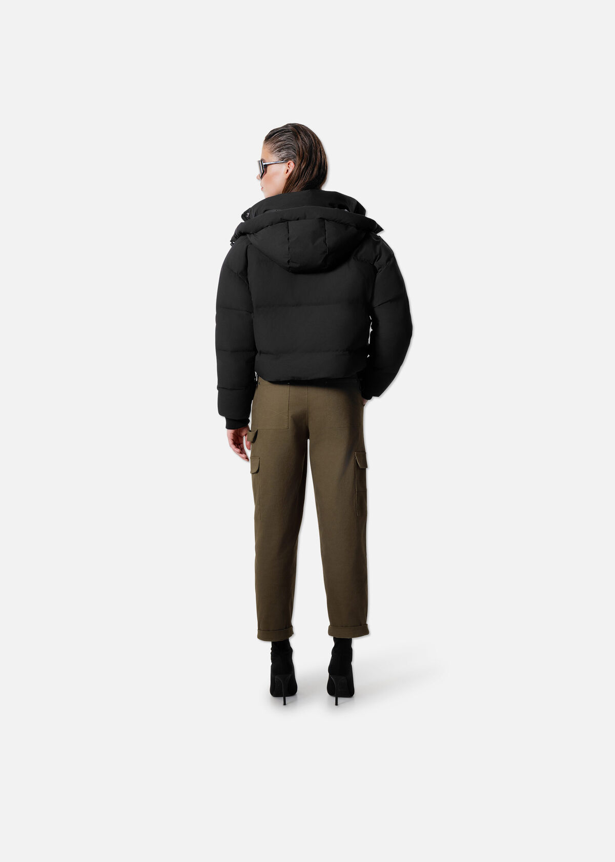 Cropped WMNS Puffer, Black, hi-res