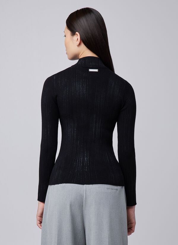 Knitted Turtleneck Mud Top