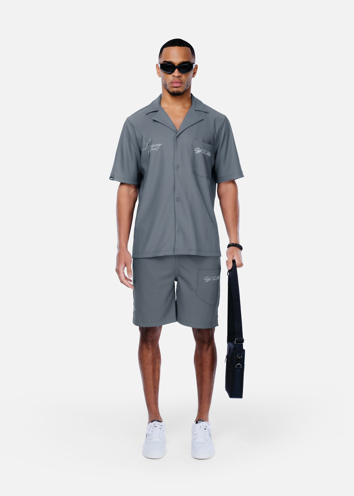 Double Script Short, Ultimate Grey, hi-res