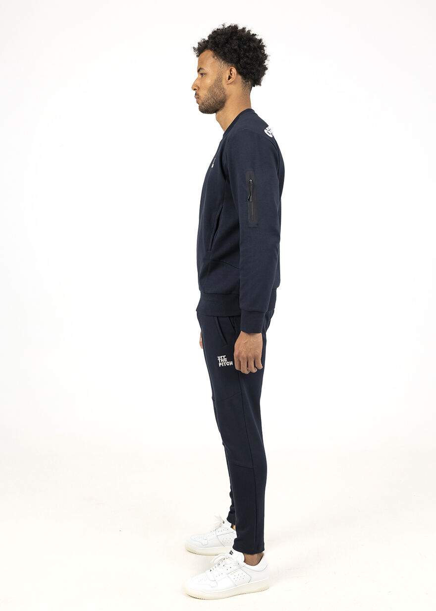 Offset Jogger - 78% Cotton/17% Polyester/5% Elasta, Navy/Black, hi-res