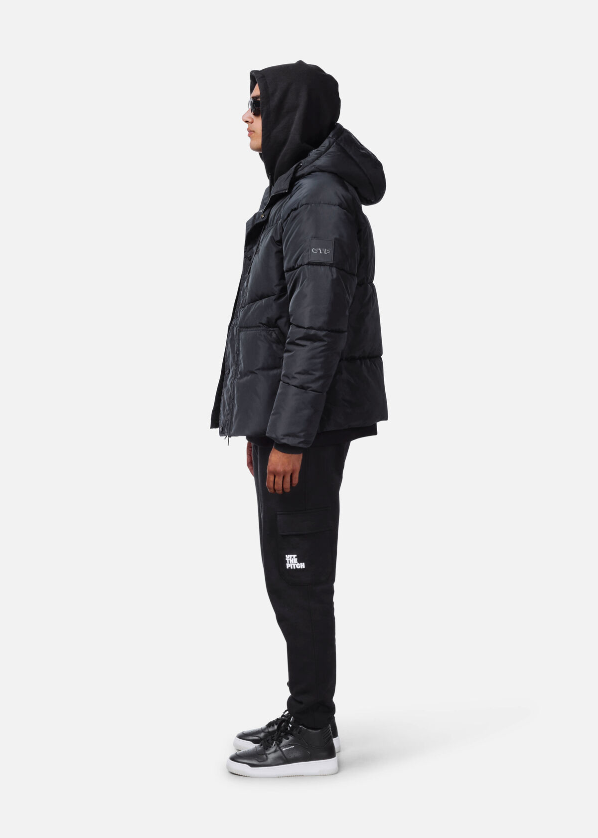 Short Down Jacket, Black, hi-res