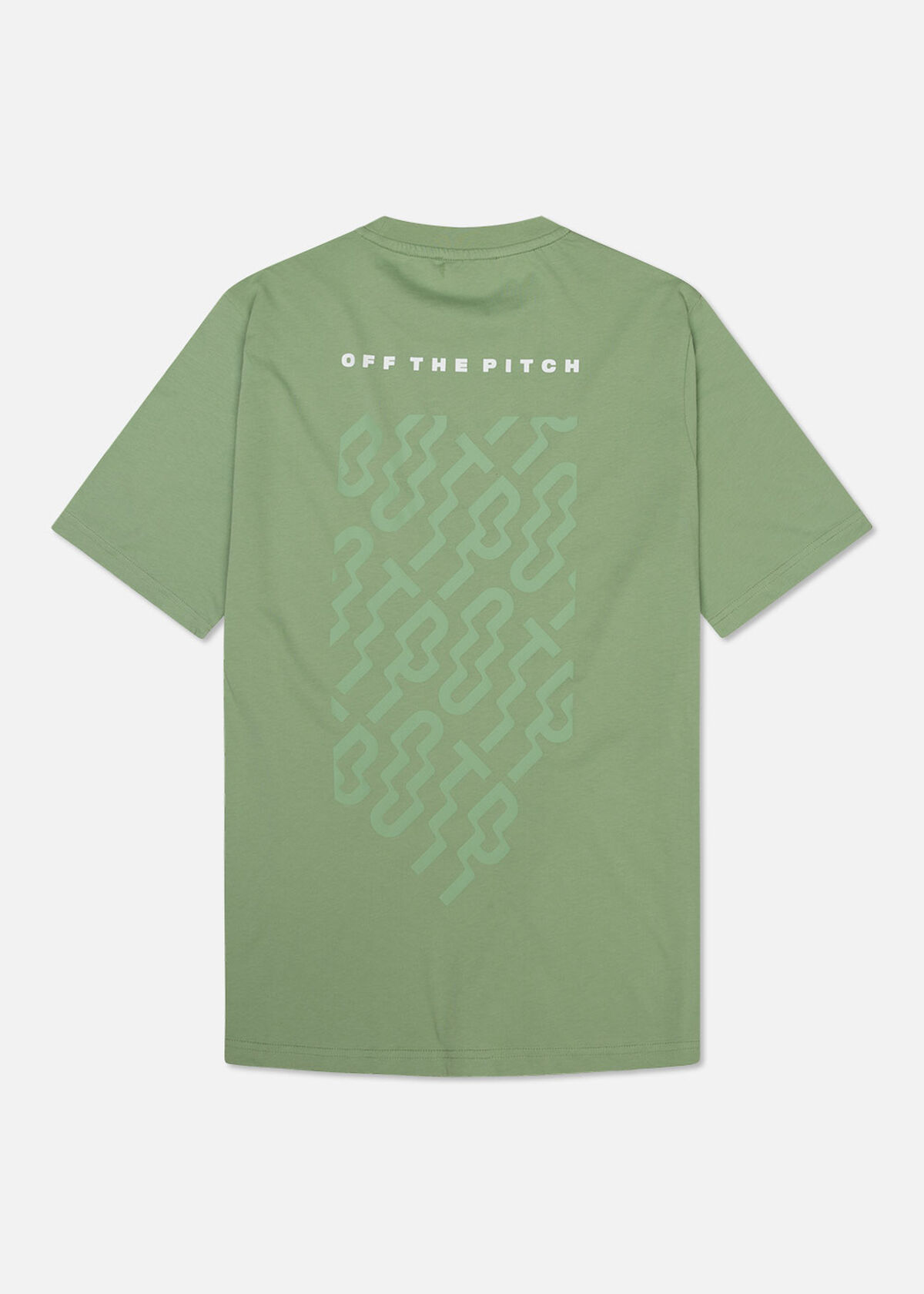 Backburn Regular Tee - 100% Cotton, Green/White, hi-res