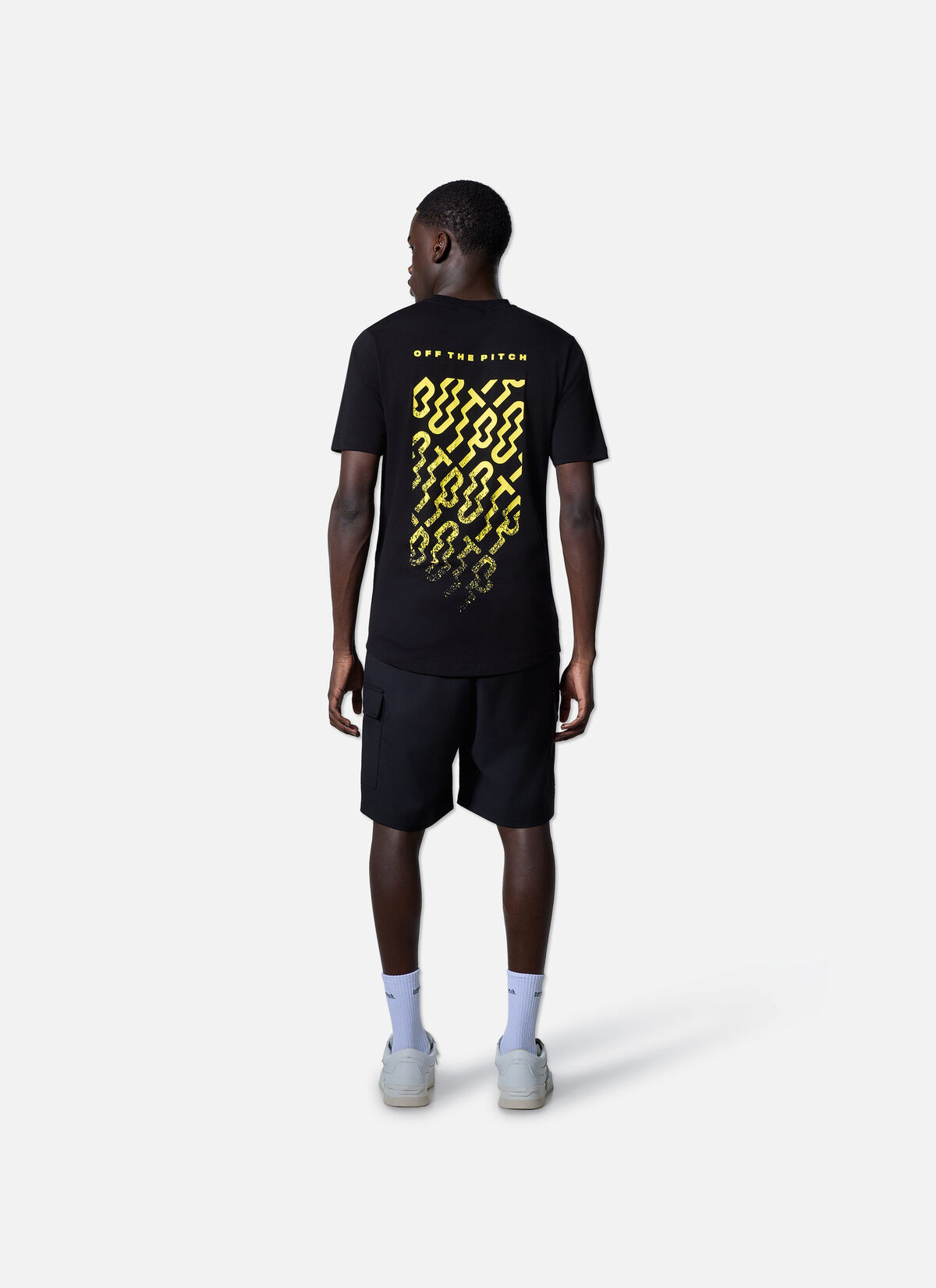 Backburn Faded Slim Fit Tee, Black, hi-res