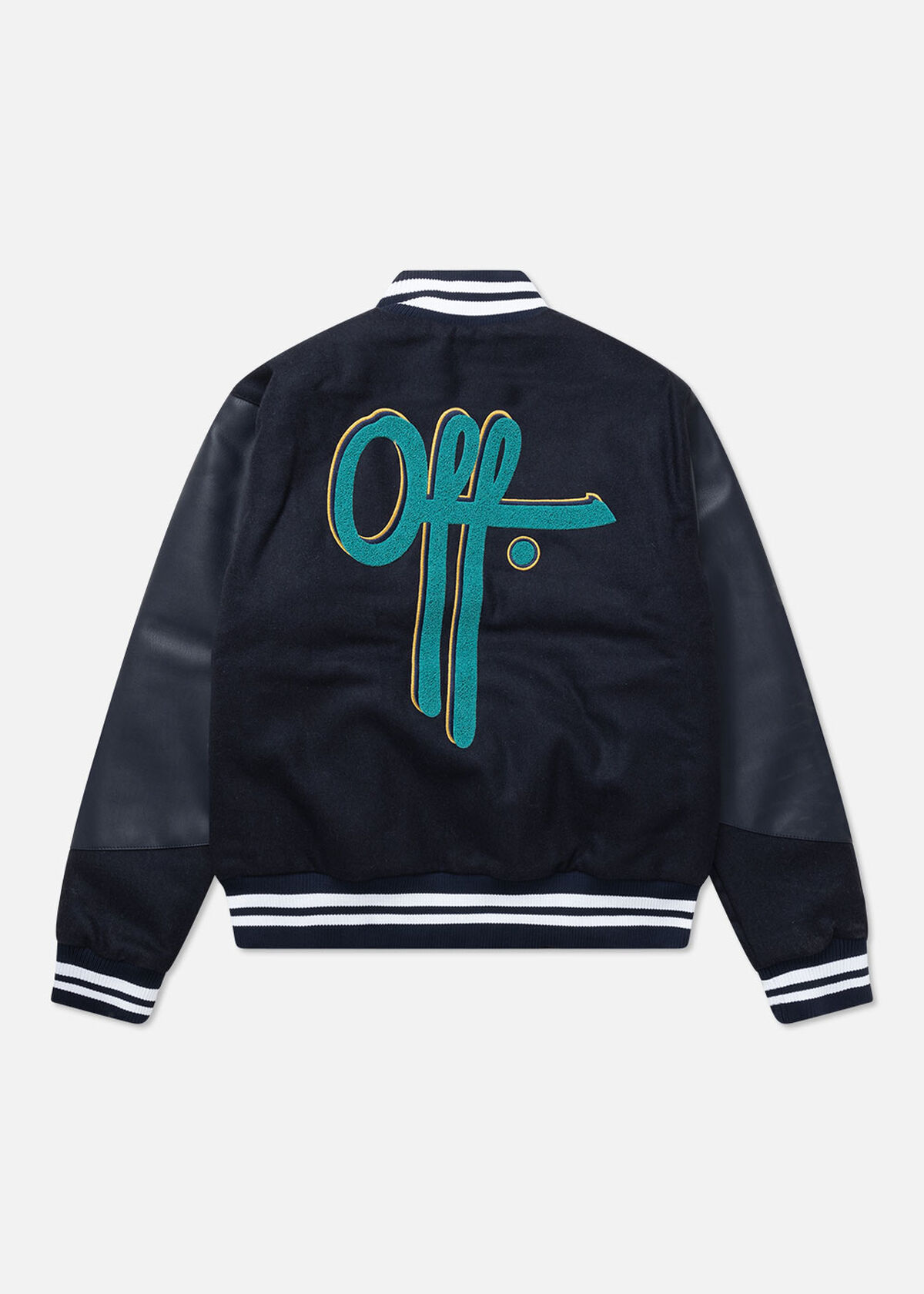 Baseball Jacket Melton - Wool, Navy, hi-res