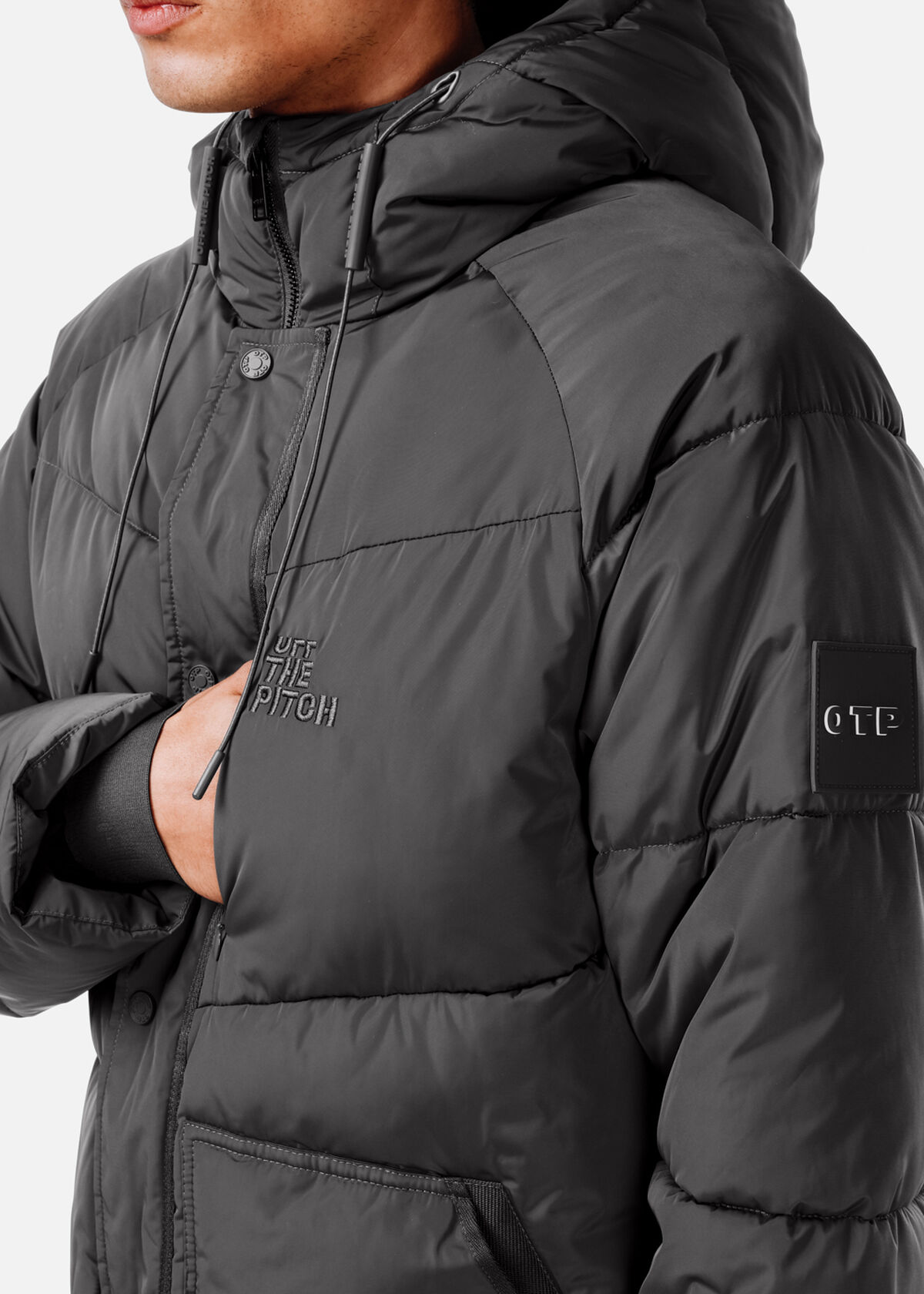 Short Down Jacket, Dark grey, hi-res