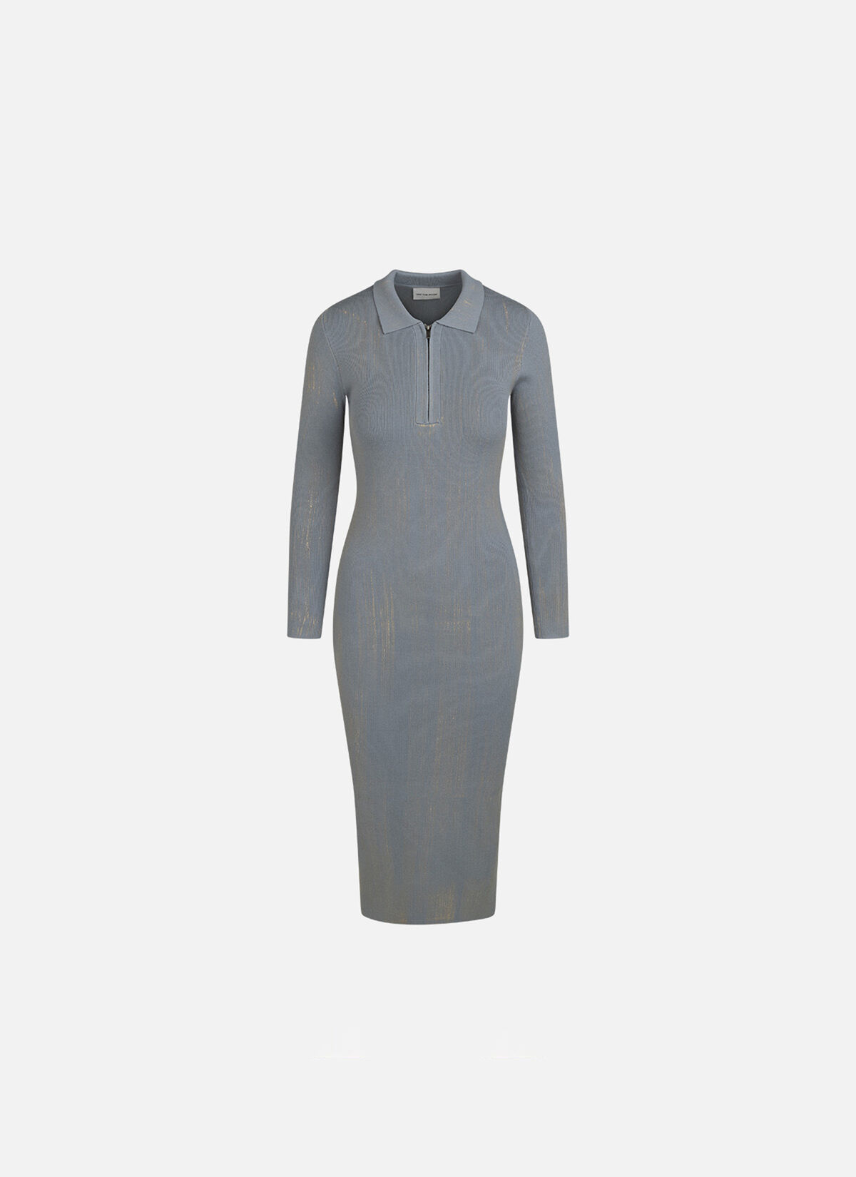 Knitted Bodycon Mud Dress, Ultimate Grey, hi-res