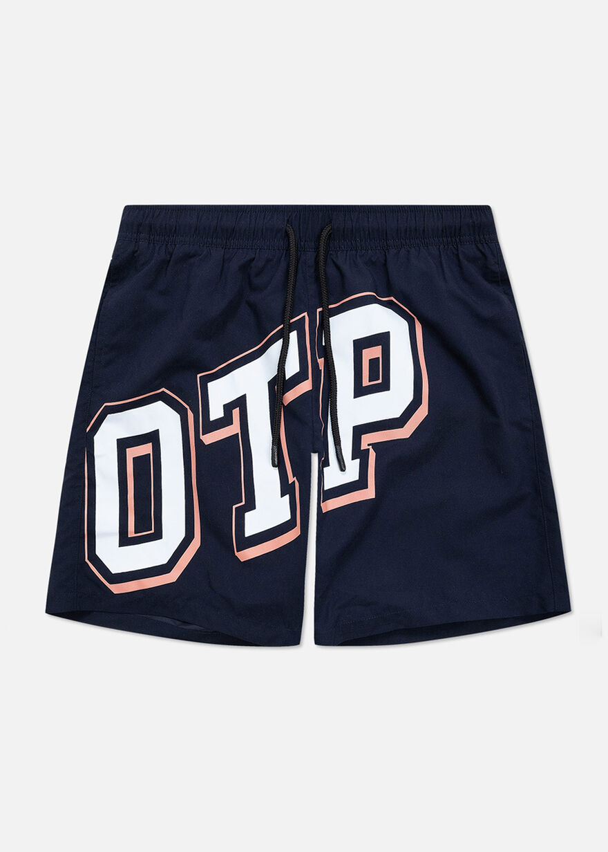Swim Shorts - 100% Polyester, Navy/Black, hi-res