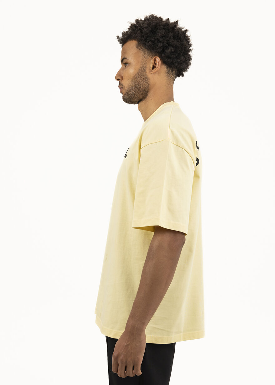Loose Fit Pitch Tee - 100% Cotton, Yellow, hi-res