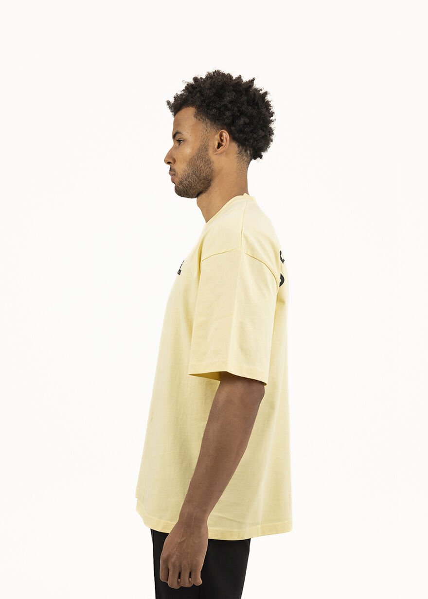 Loose Fit Pitch Tee - 100% Cotton, Yellow, hi-res