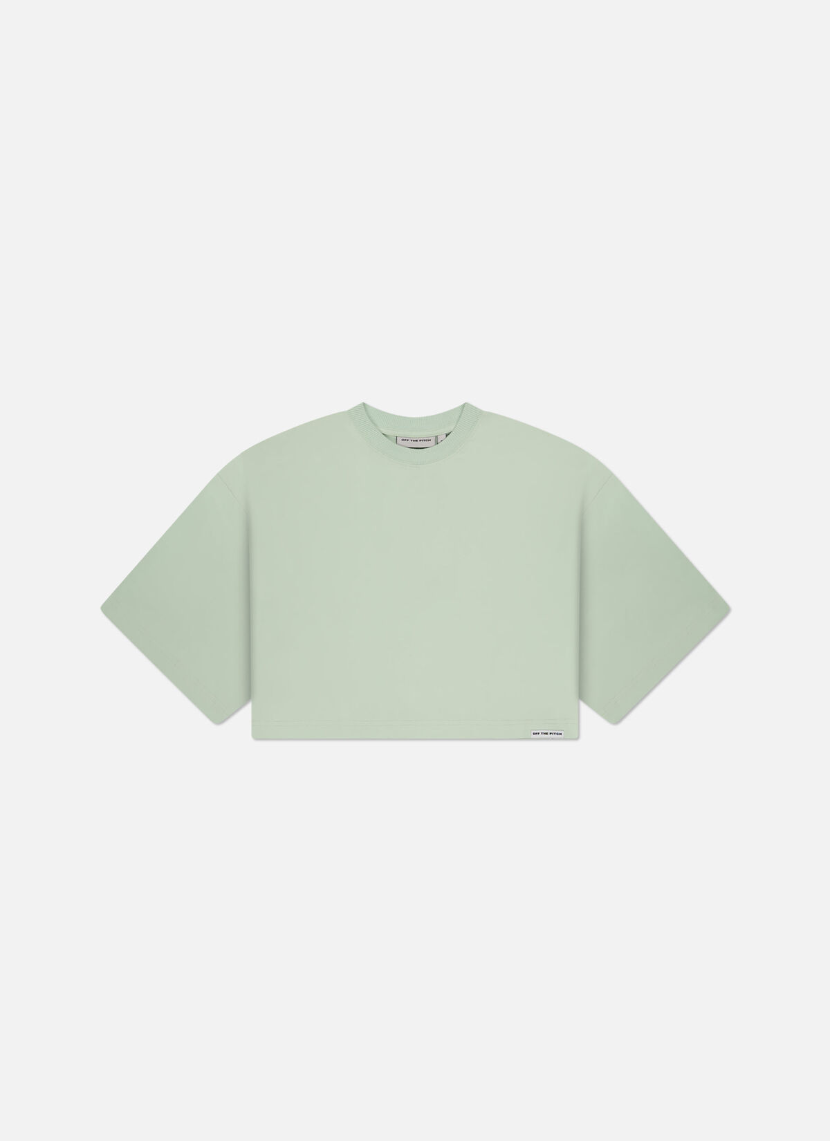 Lana Cropped Tee, Green/Green, hi-res