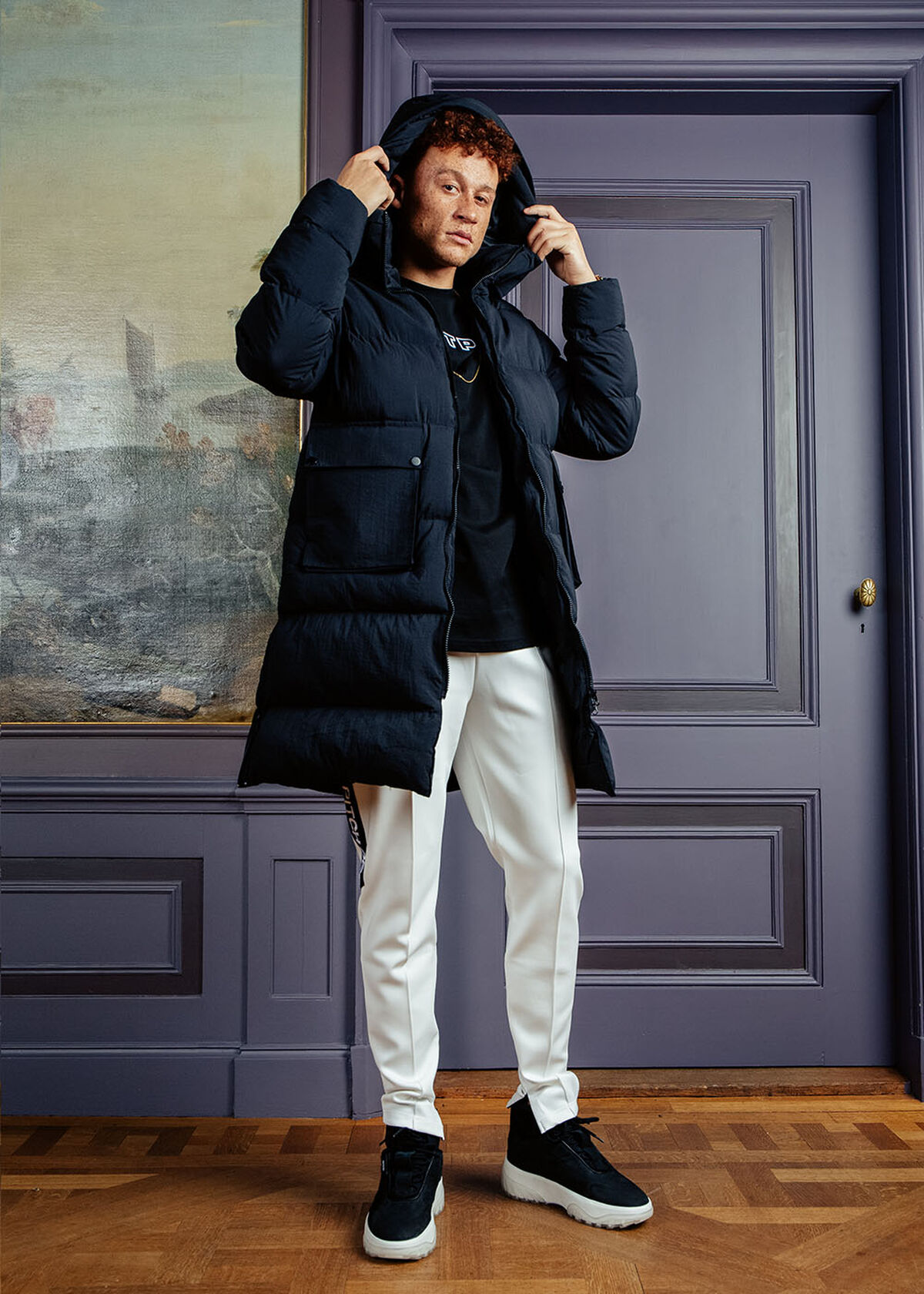 The Phoenix Longline Puffer, Black, hi-res