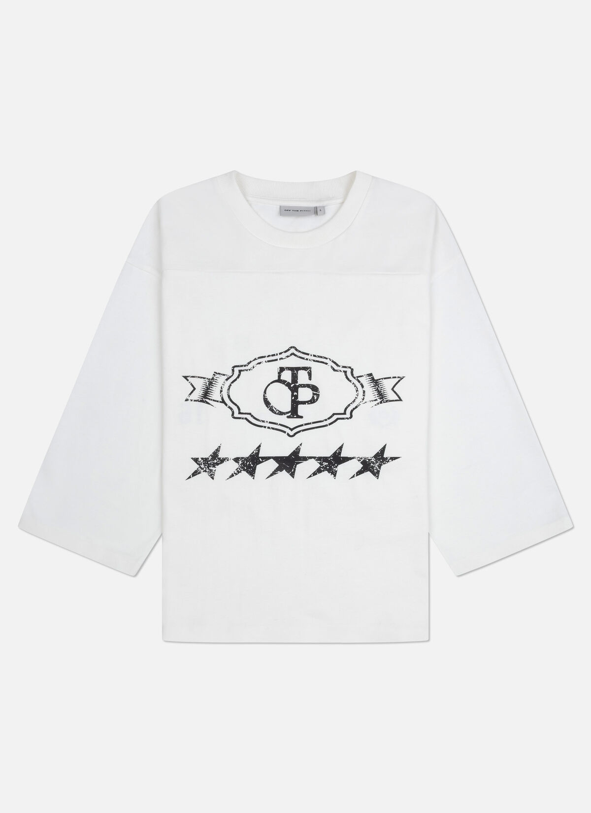 Pitch Pro Raw Edge 3/4 Tee, Off white, hi-res