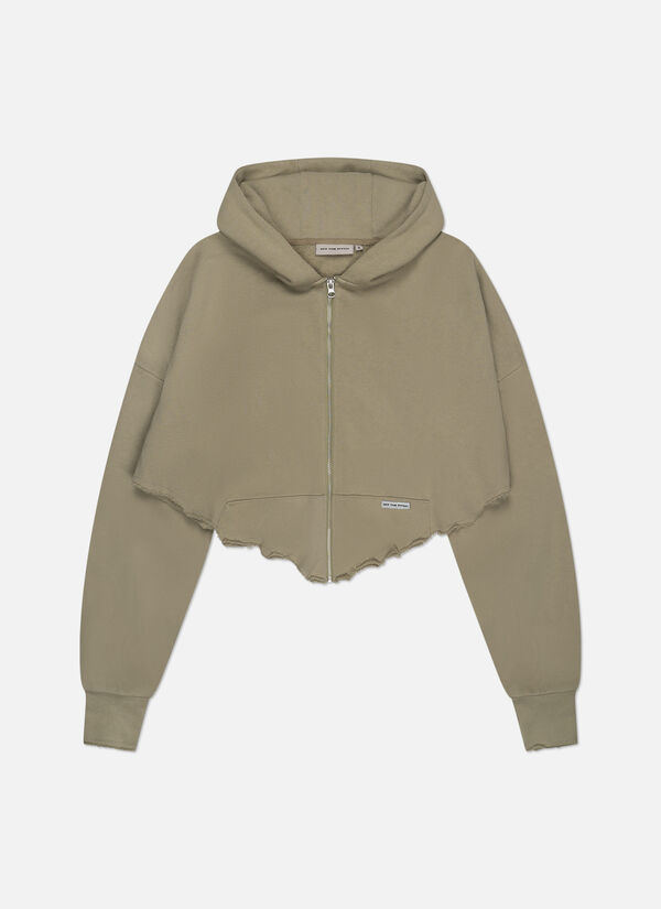 Frayed Edge Cropped Hood