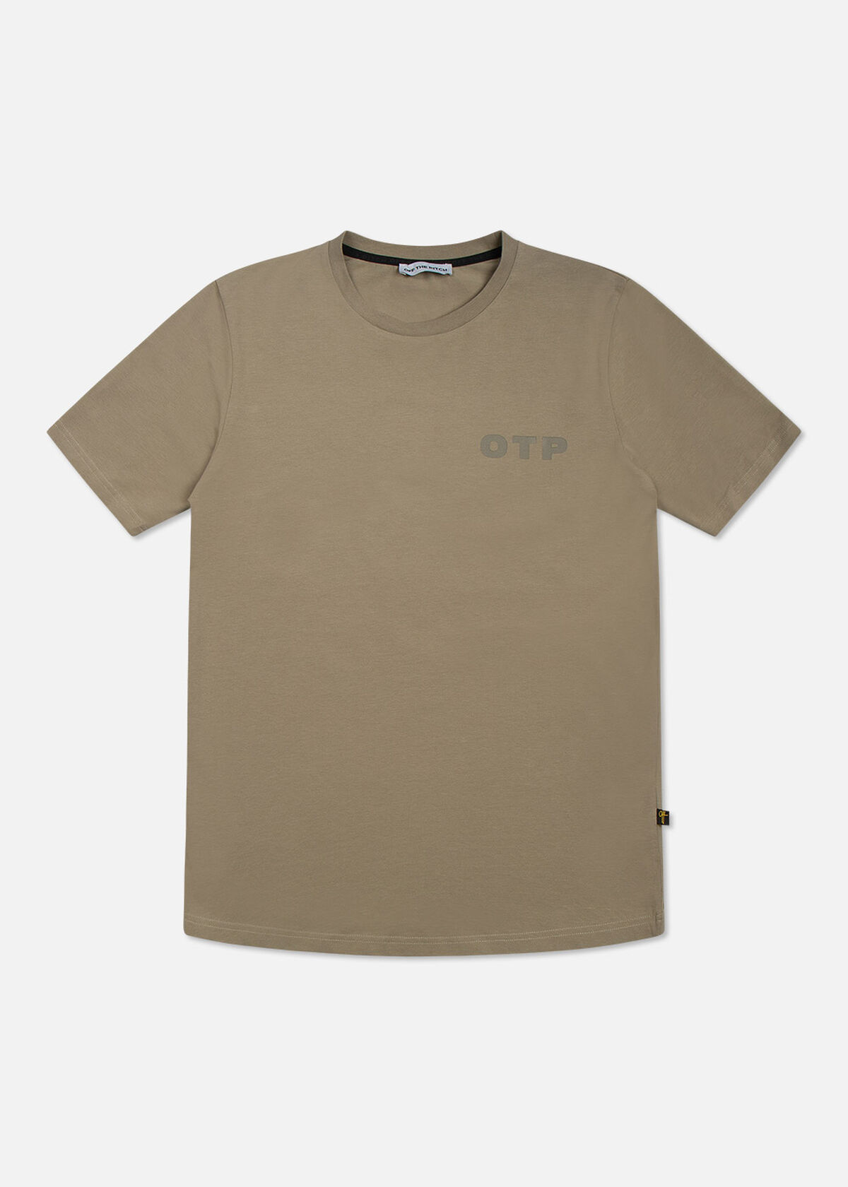 Outline Off Slimfit tee- 95% Cotton 5% Elastane- L, Green, hi-res
