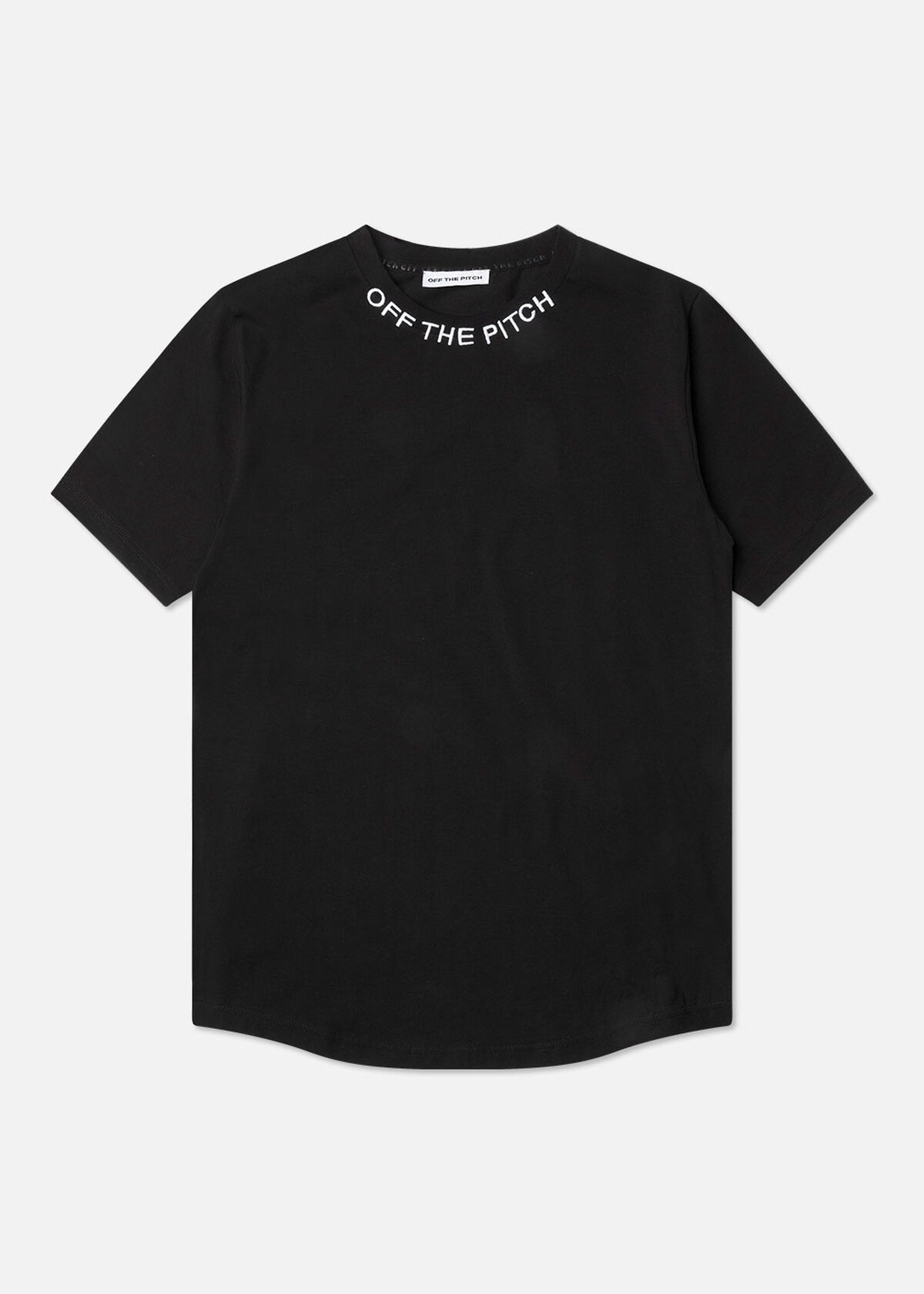 Stockholm Slim Tee Neckprint, Black, hi-res