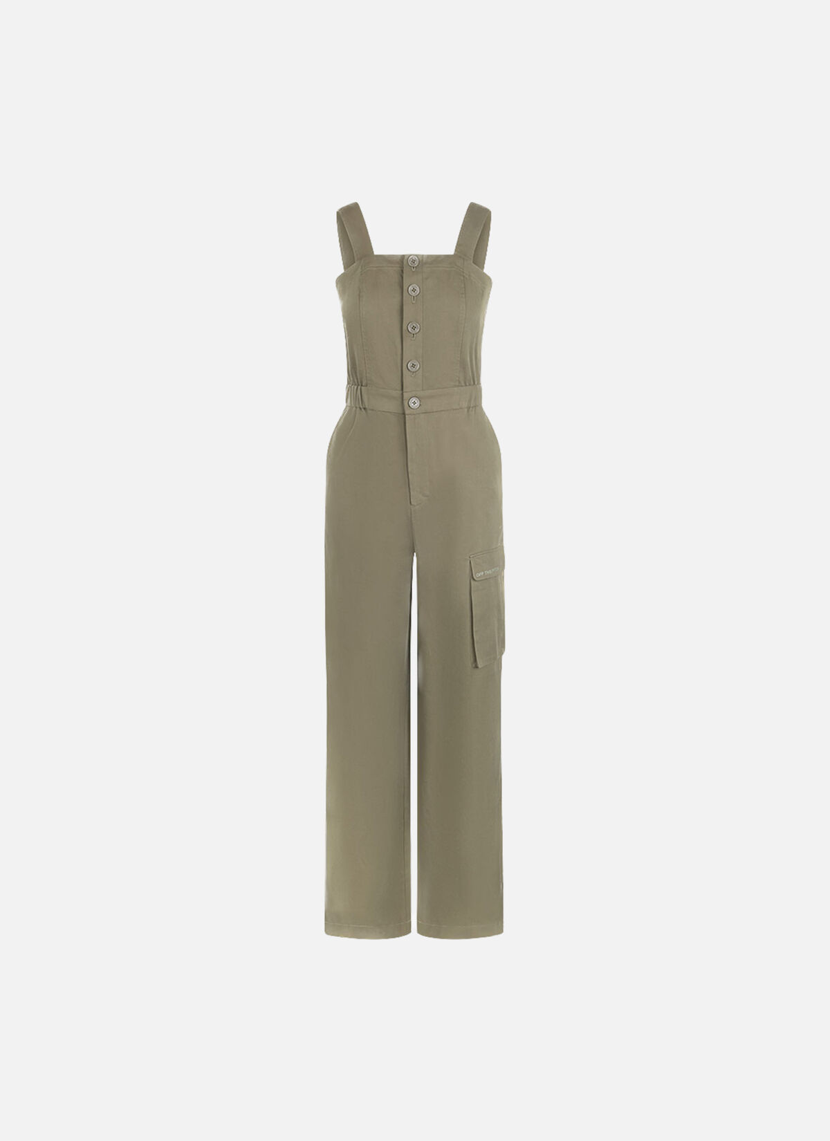 Tailored Straps Jumpsuit, Dark green, hi-res