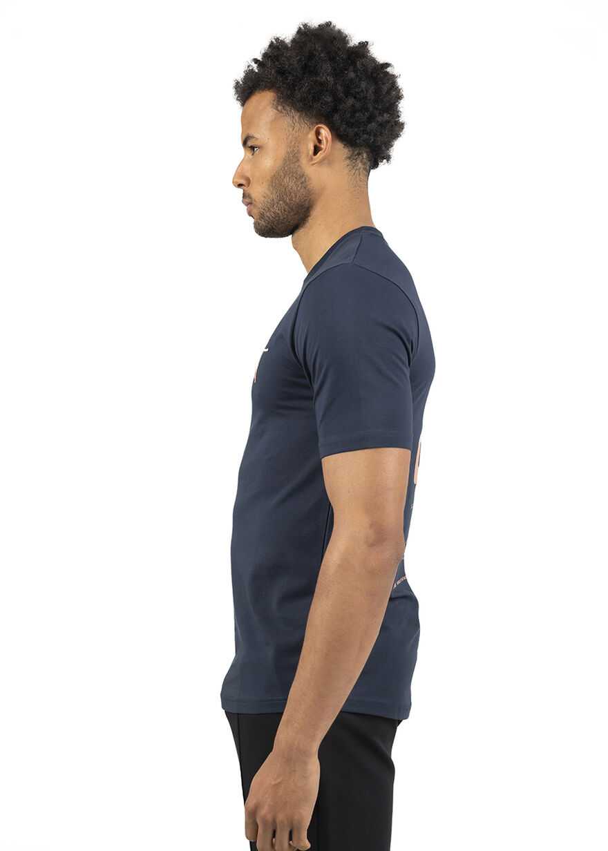 3.0 Slim Fit Tee - 95% Cotton / 5% Elastane, Navy/Black, hi-res