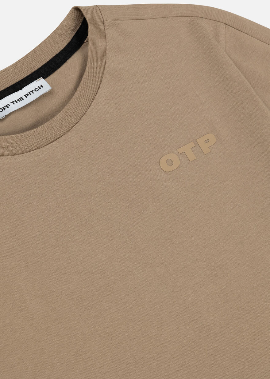 Leisure Slim Fit Tee - 95% Cotton / 5% Elastane, Sand, hi-res