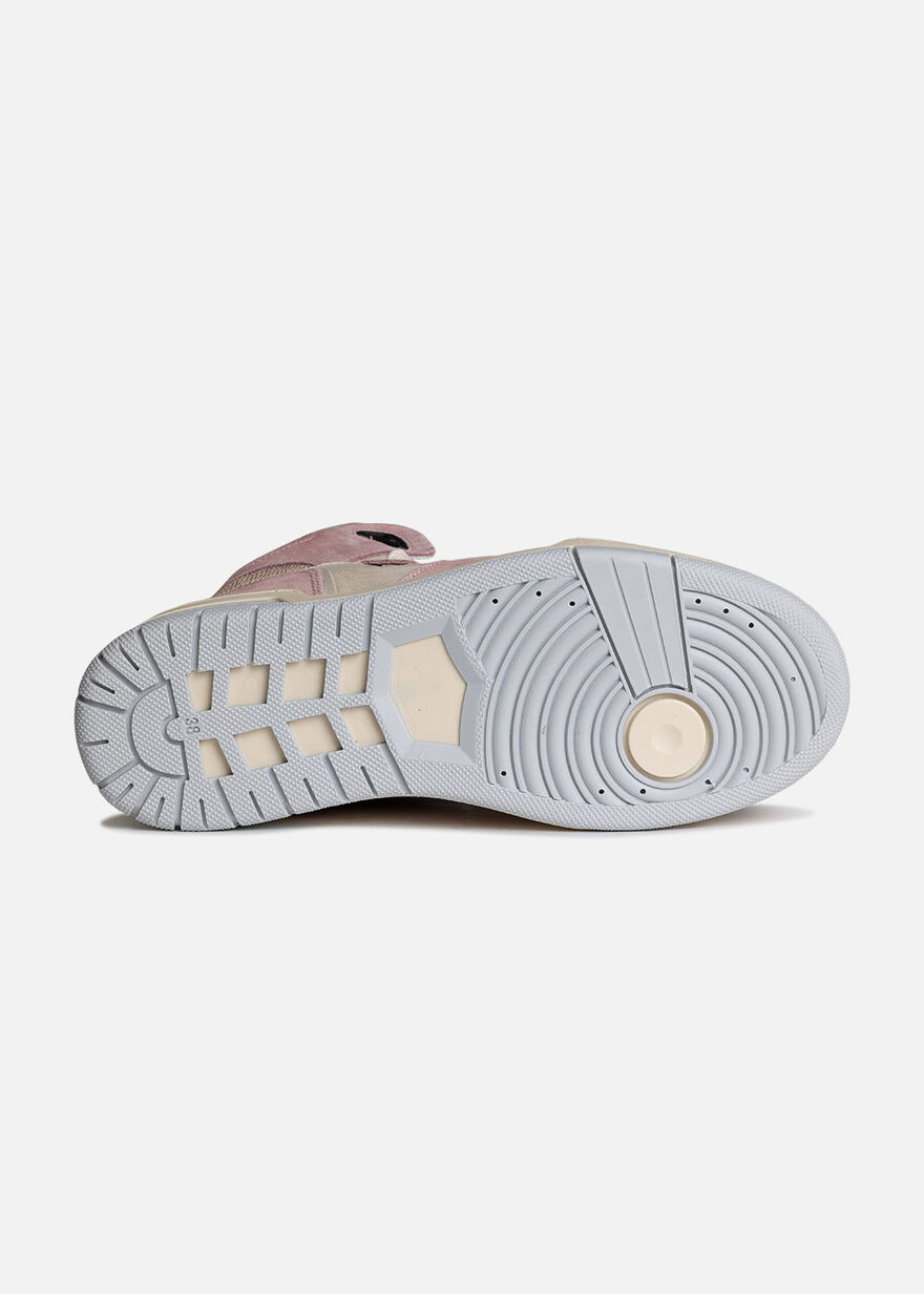 Basketta Hi - Leather/Tumbled Leather, Pink/Brown, hi-res