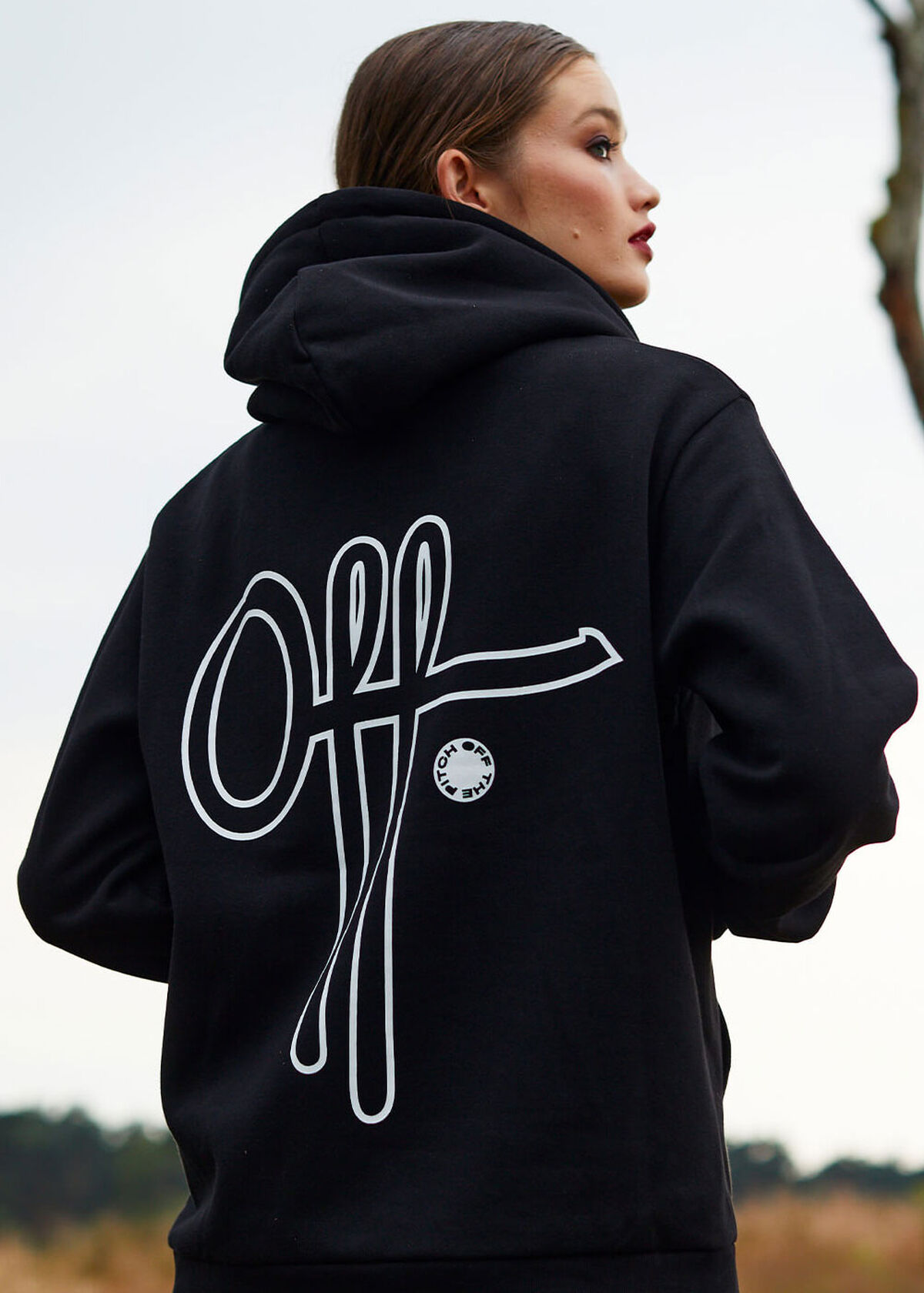 Fullstop Hood, Black/White, hi-res