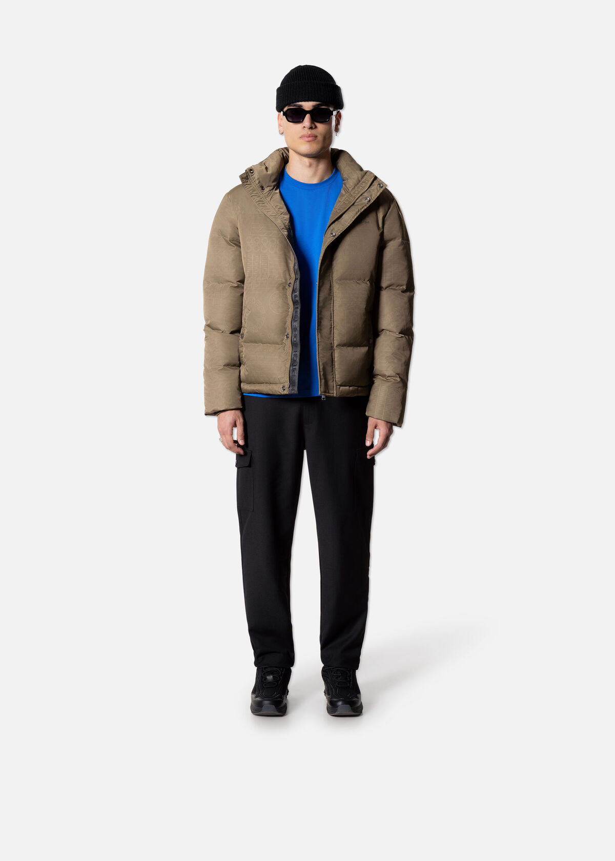 Printed Puffer, Brown/Grey, hi-res