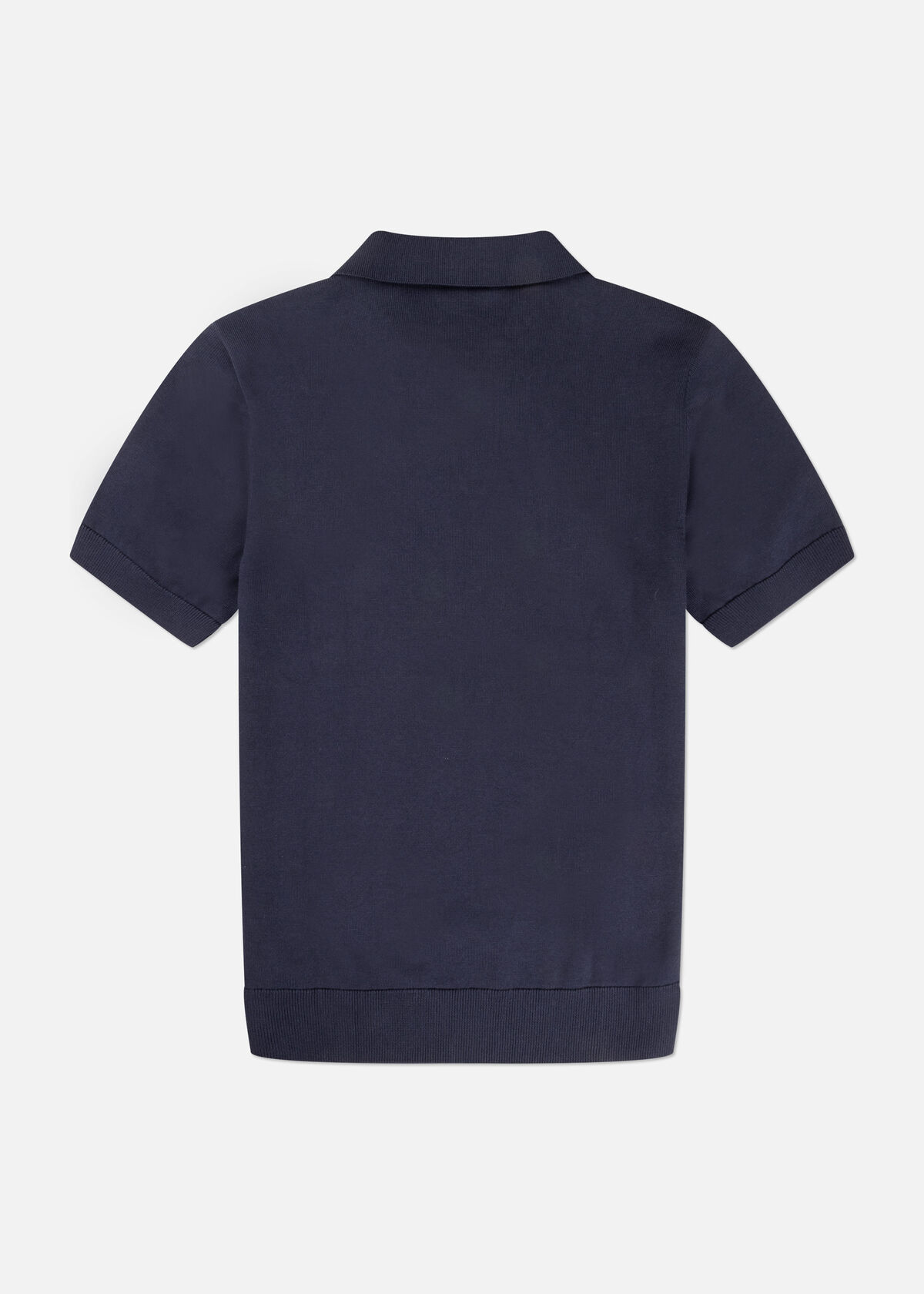 Smart Knitted Polo, Navy, hi-res