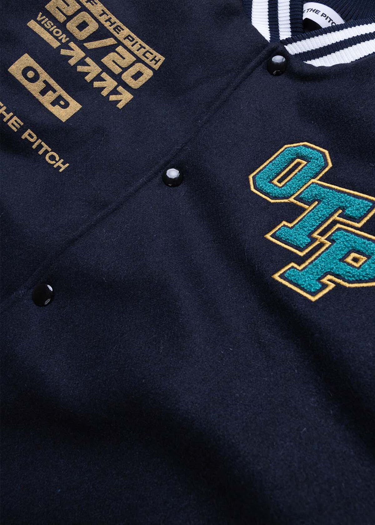 Baseball Jacket Melton - Wool, Navy, hi-res