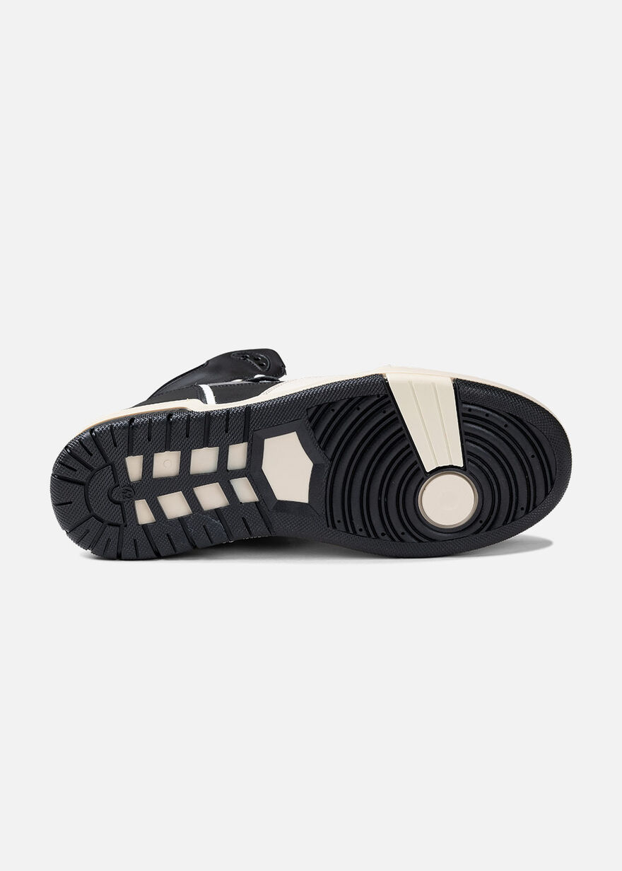 Basketta Hi - Leather/Tumbled Leather, Black/Grey, hi-res