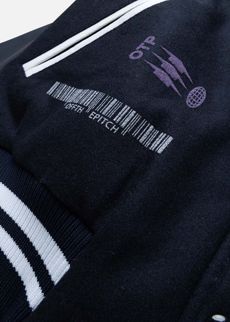 Baseball Jacket Melton - Wool, Navy, hi-res