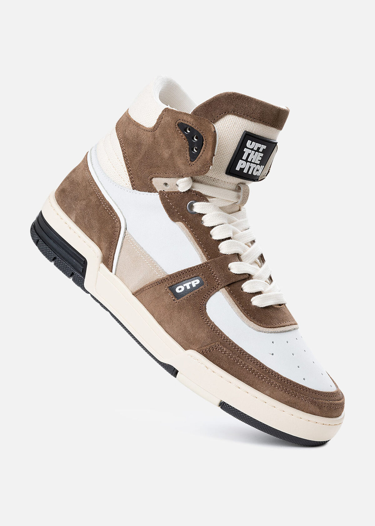 Basketta Hi - Leather/Tumbled Leather, Brown/White, hi-res