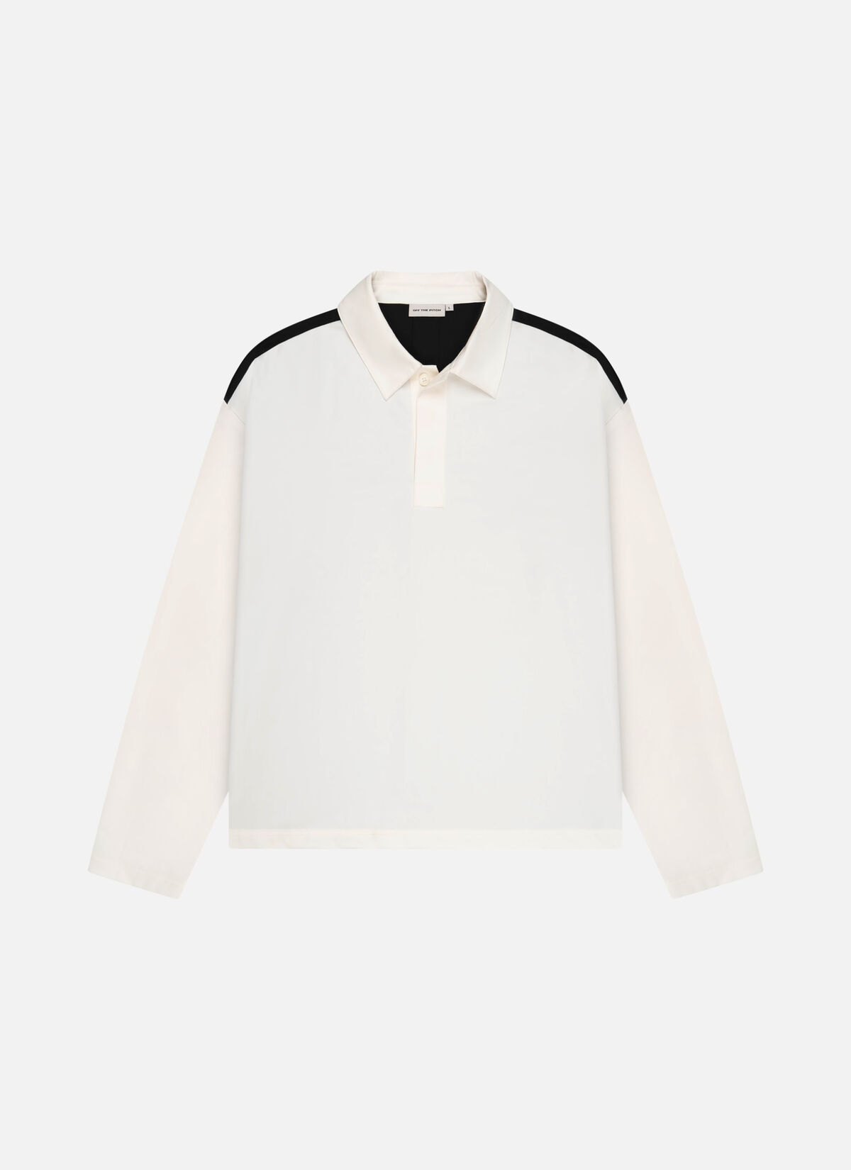 Satin Panel Shirt, Off white, hi-res