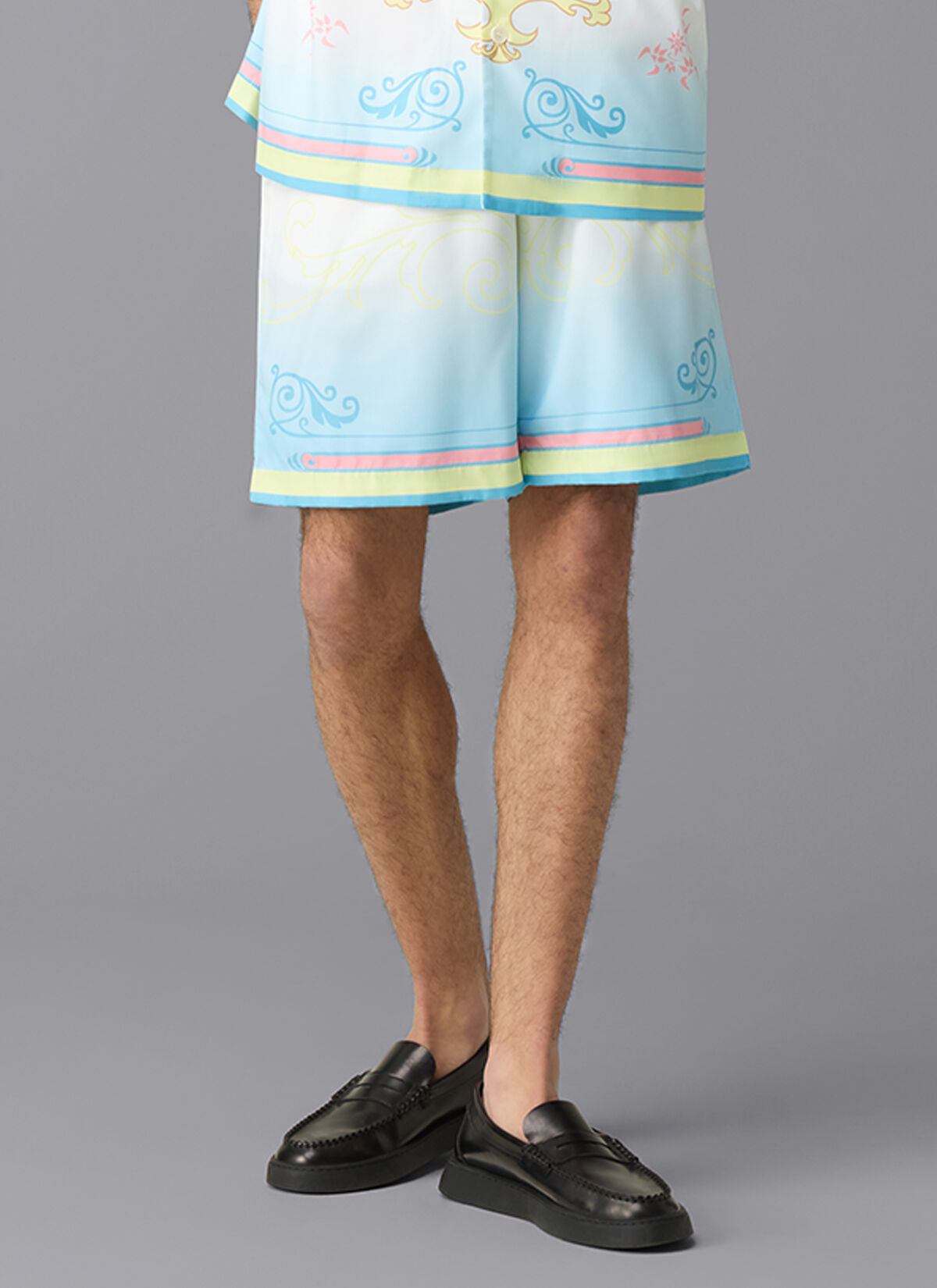 Paradise Satin Shorts, White, hi-res