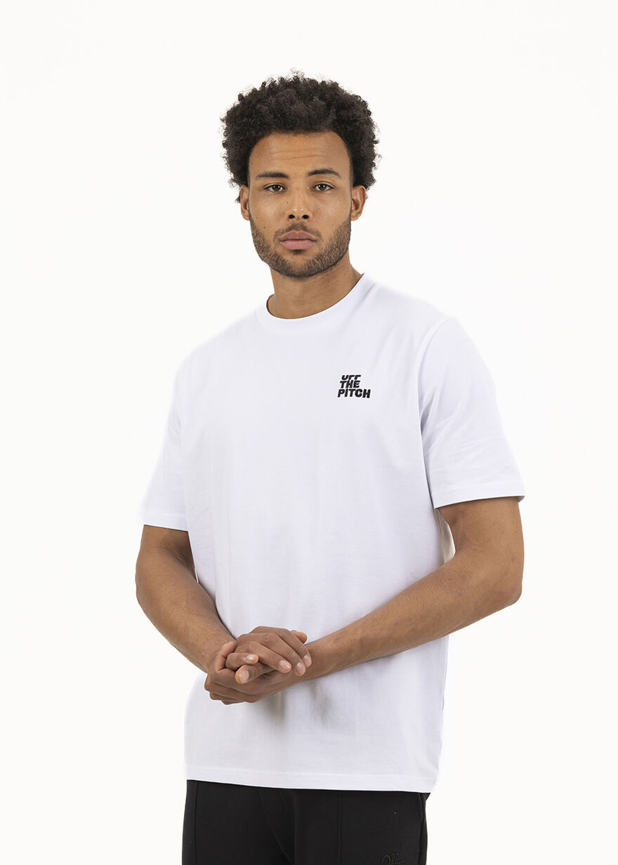 3.0 Regular Tee - 95% Cotton/5% Elastane, White/Orange, hi-res
