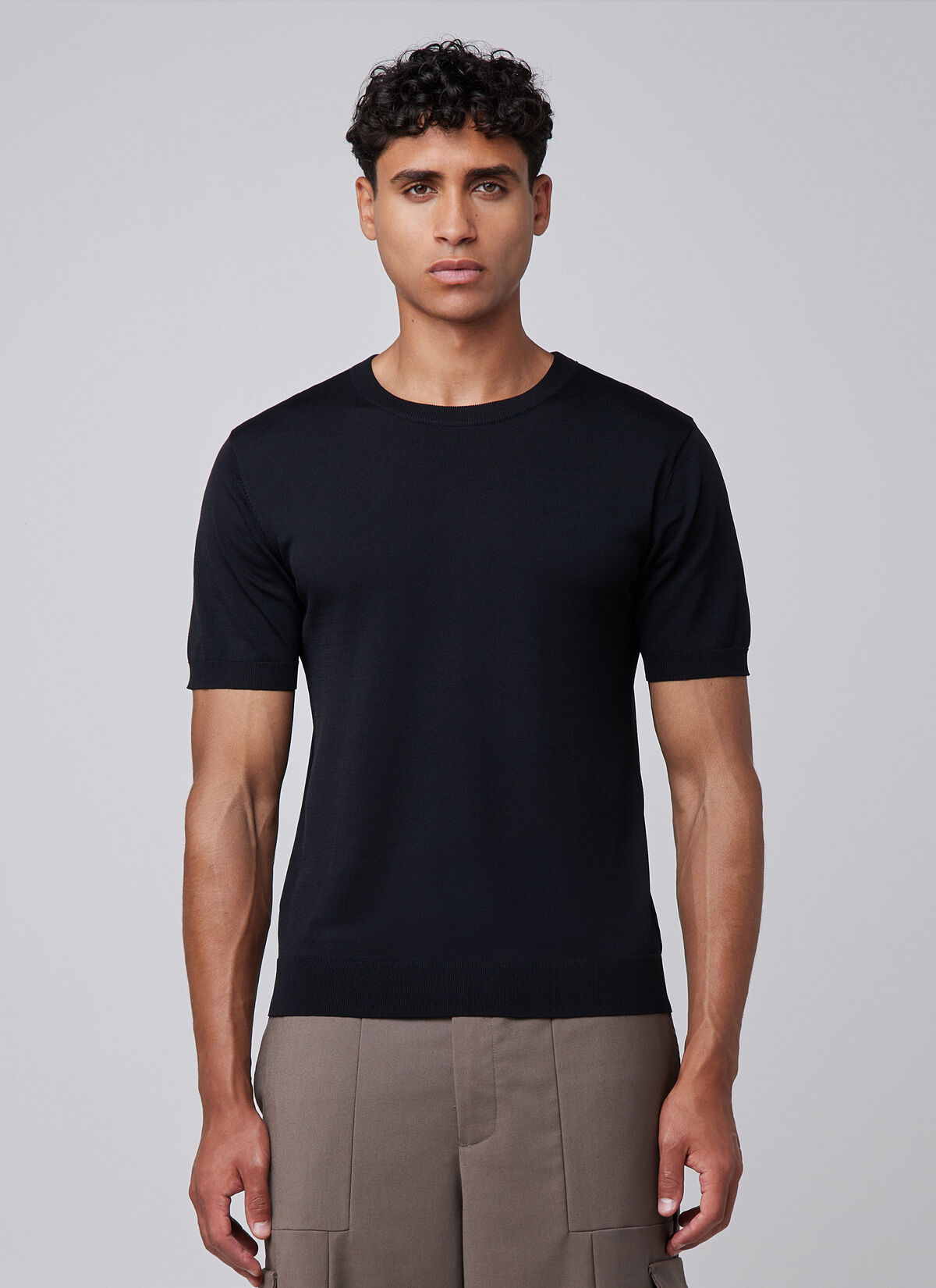 BLH Regular Knit Tee, Black, hi-res