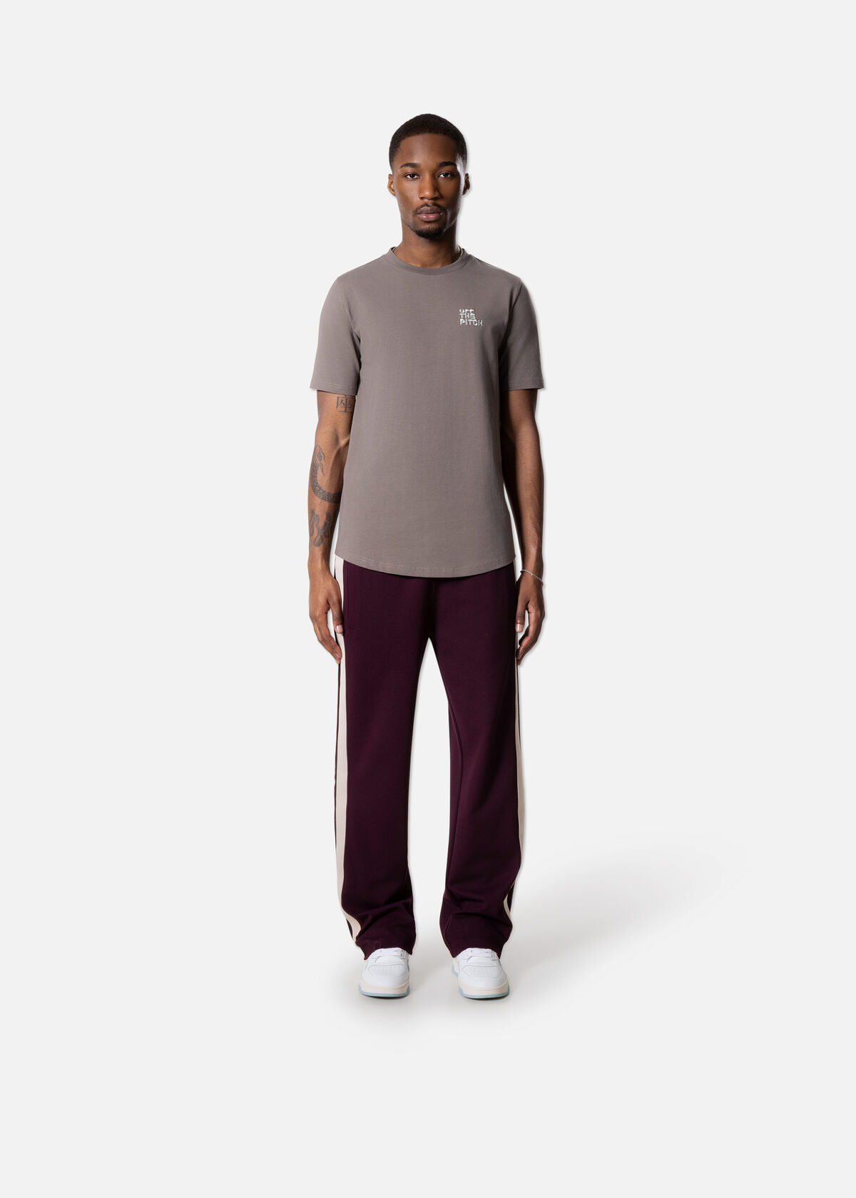 Fullstop Slim Fit Tee, Brown/Grey, hi-res