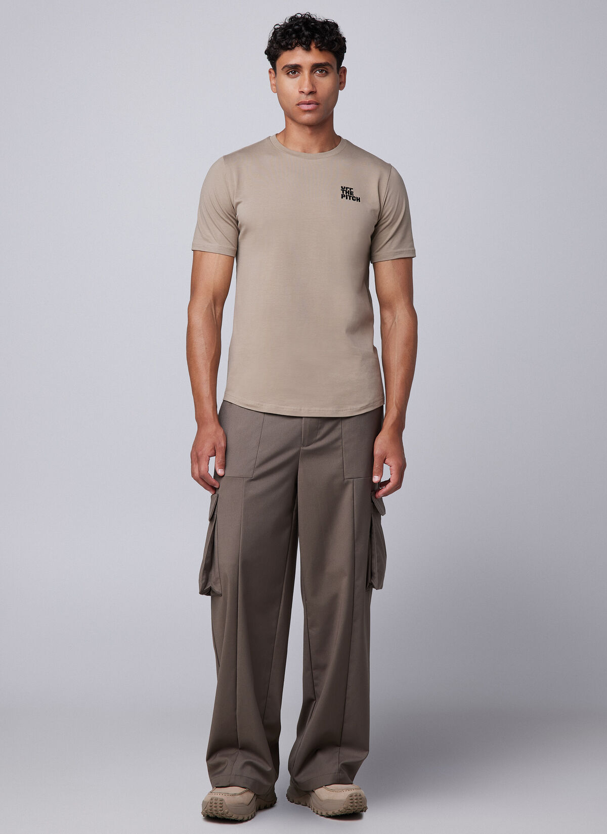 Saint Slim Fit Tee, Sand, hi-res