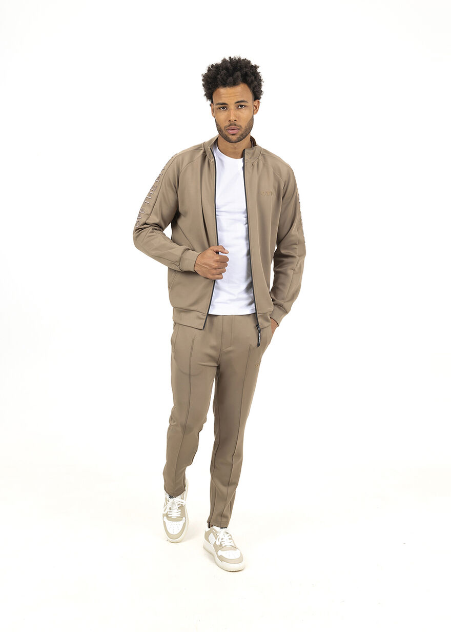 Leisure Tracksuit - 95% Polyester / 5% Elastane, Sand, hi-res