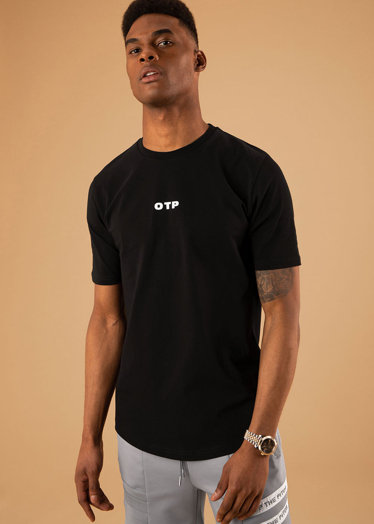 The Galaxy Slimfit Tee - White - 100% Cotton, Black, hi-res