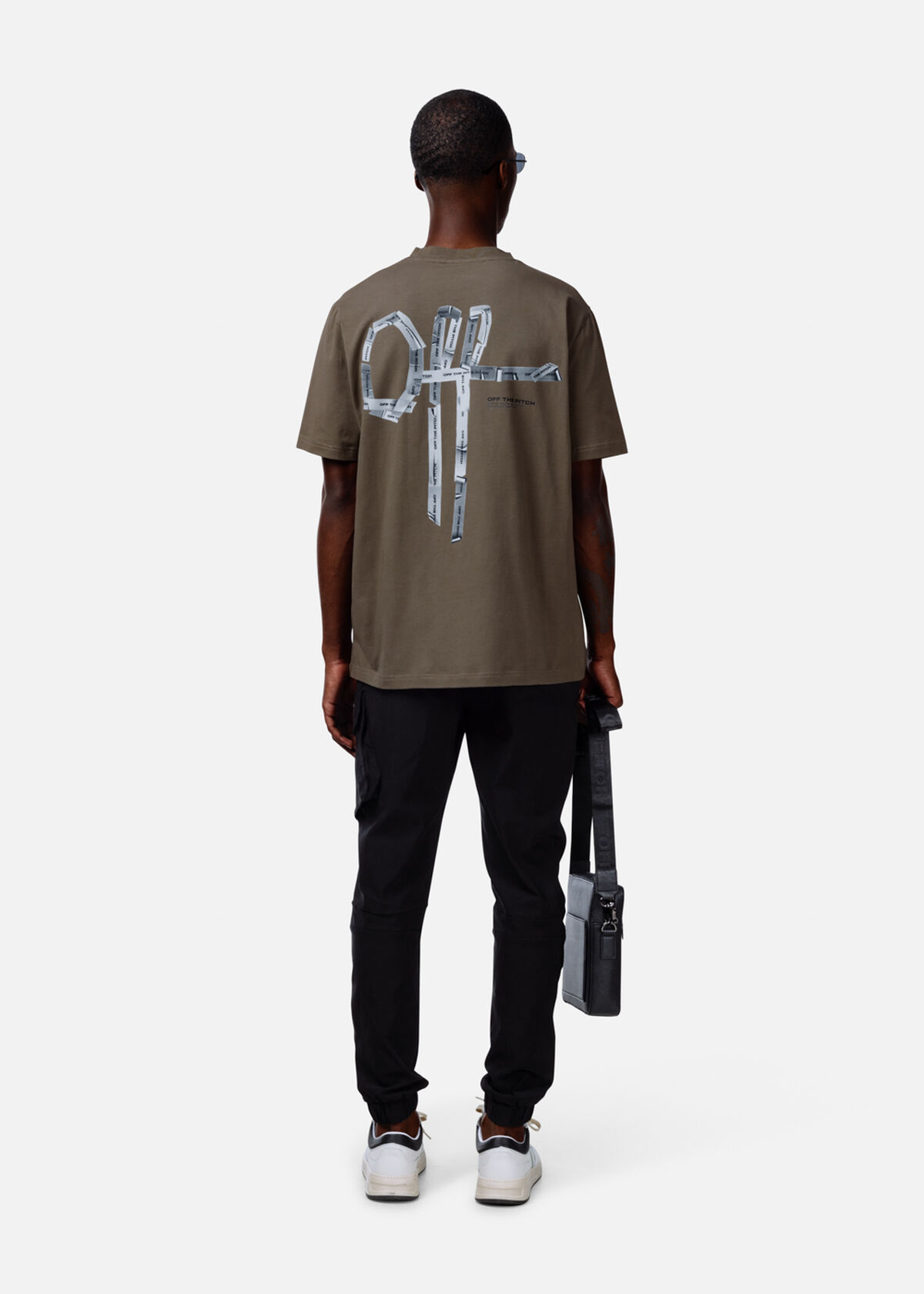 Tape Off Regular Fit Tee, Army green, hi-res