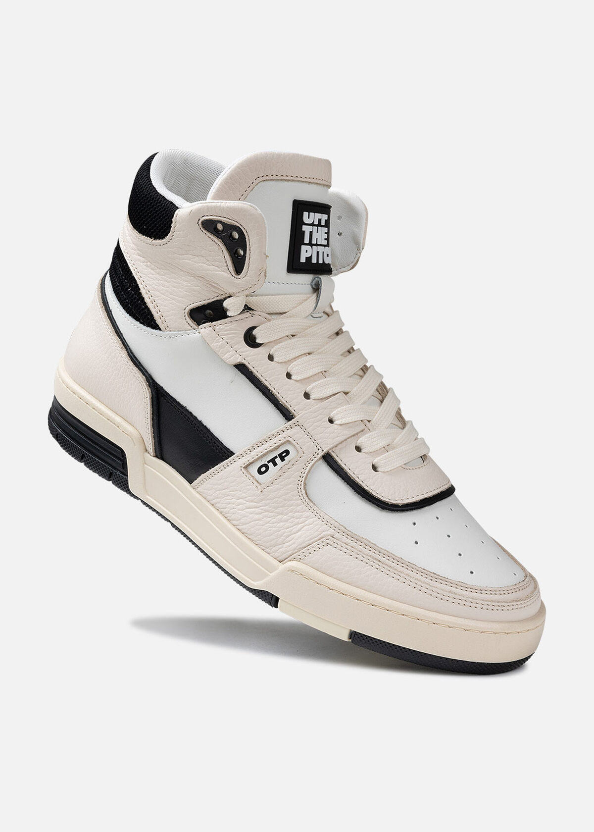 Basketta Hi - Leather/Tumbled Leather, Crème, hi-res