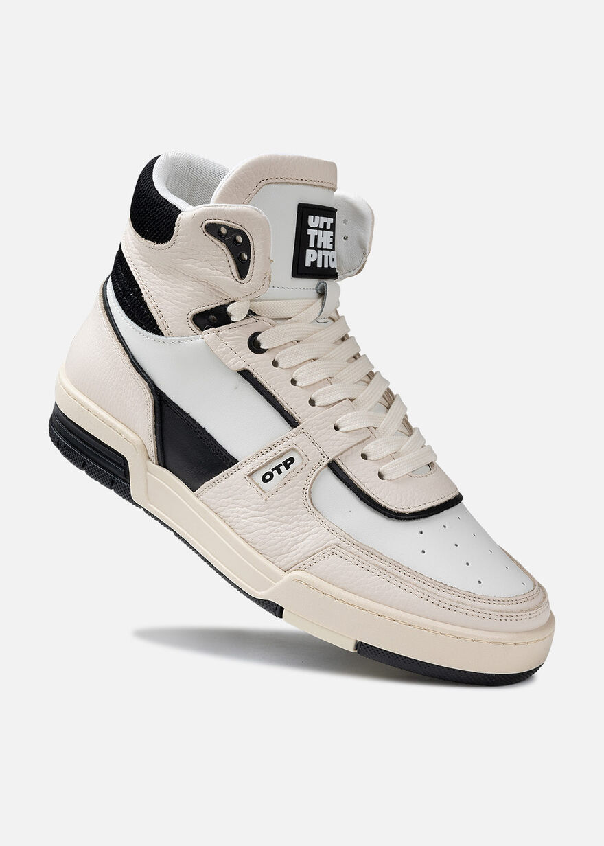 Basketta Hi - Leather/Tumbled Leather, Crème, hi-res