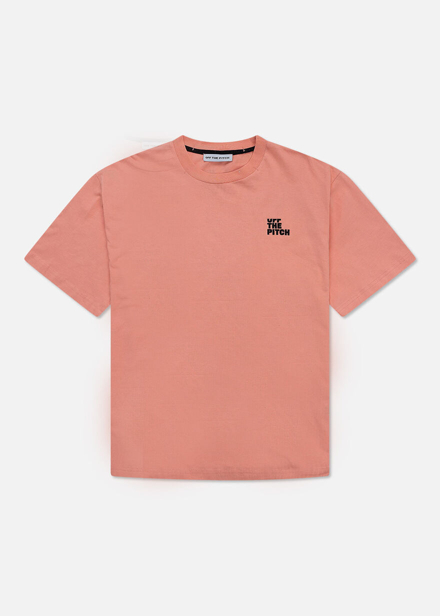 Loose Fit Pitch Tee - 100% Cotton, Peach, hi-res